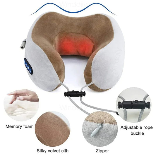 Electric Neck Massager With Heat & Vibration