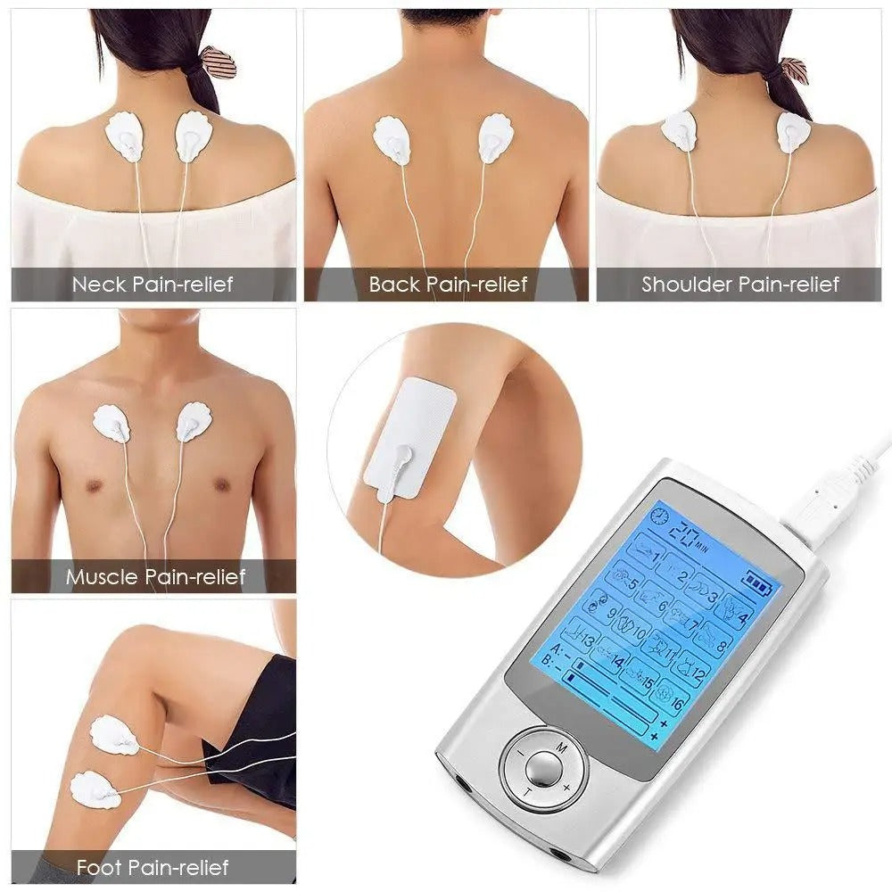 16-Mode EMS TENS Muscle Stimulator & Digital Body Massager