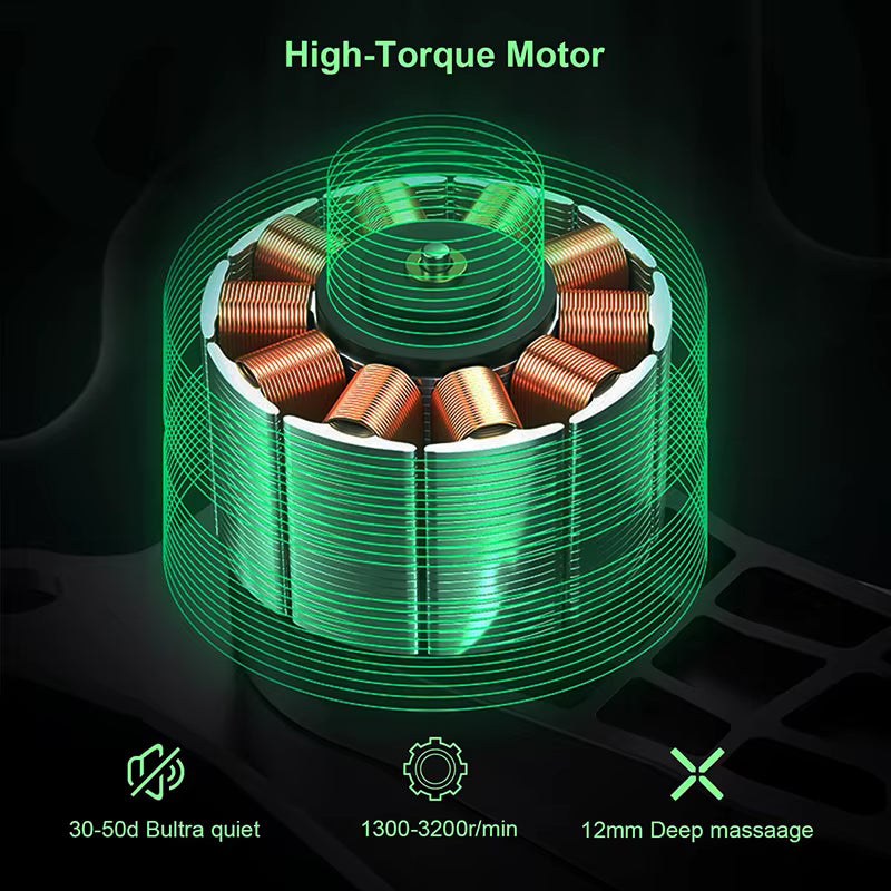 Electric Massage Gun - Quiet Muscle Relaxer for Body & Neck